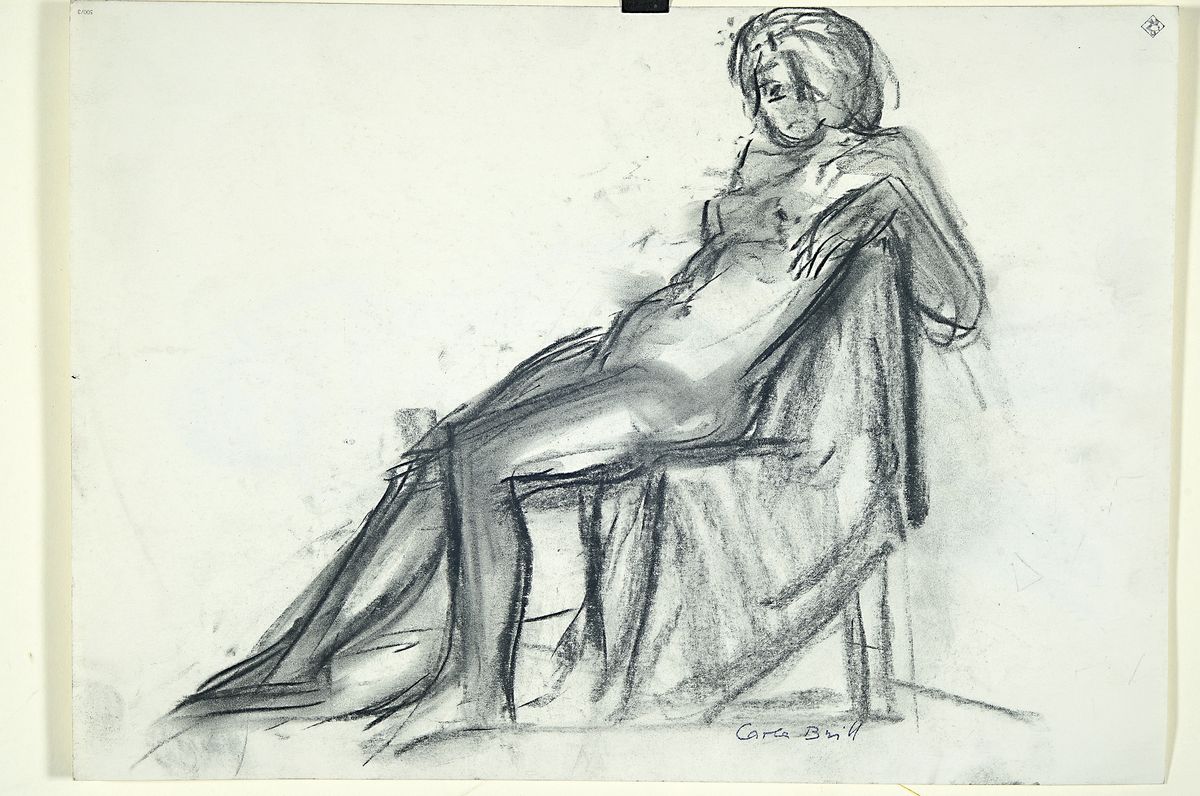Detail m: Carla Brill, 1906 Frankfurt-1994, Deutsche Bildhauerin, Malerin und Zeichnerin, Studium an der Kunstgewerbeschule Frankfurt am Main, später ...