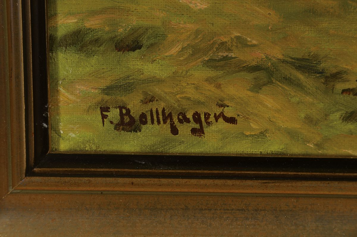 Detail a: Franz Wilhelm Bollhagen, 1881-1971, Einsamer Baum vor Alpspitze in Garmisch, Öl/Lwd, links unten signiert, ca. 60x50cm, R. ca. 68 x 58cm