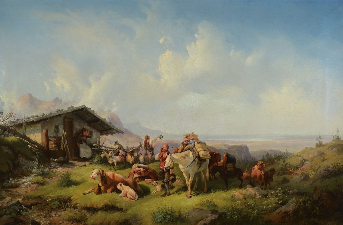 Joseph Heinrich Marr, 1807 Hamburg - 1871 München, Studium an der Kunstakademie in München, private Studien u.a. bei Heinrich Bürkel und ...