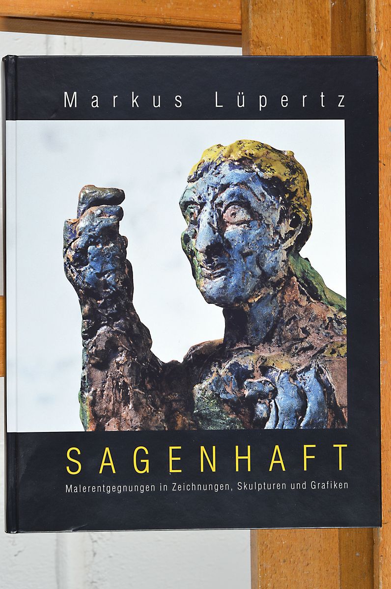 Detail l: Markus Lüpertz, geb. 1941, Ausstellungskatalog "Sagenhaft", ca. 30x23,5
