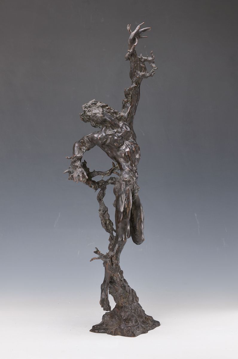 Mikhail Belov, geb. 1962 Leningrad, "Crucifixion", Bronze, ausdrucksvolle, Arbeit,am Sockel monogrammiert in kyrill. und num. 2/9, neue ...