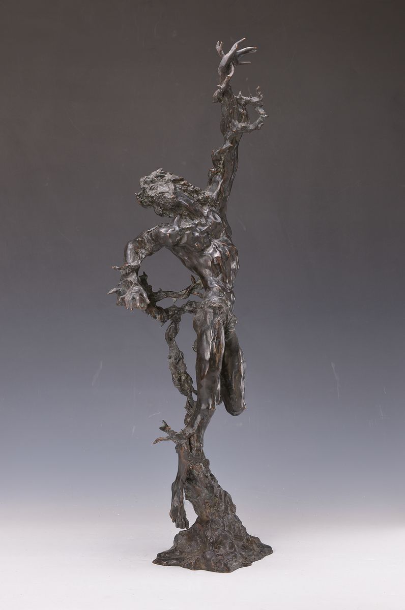 Detail k: Mikhail Belov, geb. 1962 Leningrad, "Crucifixion", Bronze, ausdrucksvolle, Arbeit,am Sockel monogrammiert in kyrill. und num. 2/9, neue ...