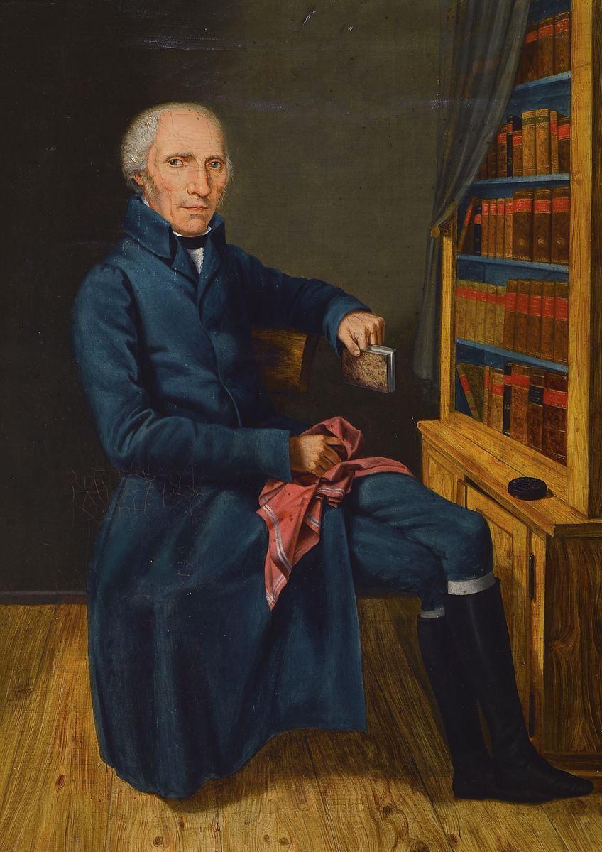 Porträtist, deutsch, um 1800, Porträt des Dr. Joseph Naegele, geb. 1741 in Colmar, Kurpfälzischer Stabschirurg und Vater des berühmten ...