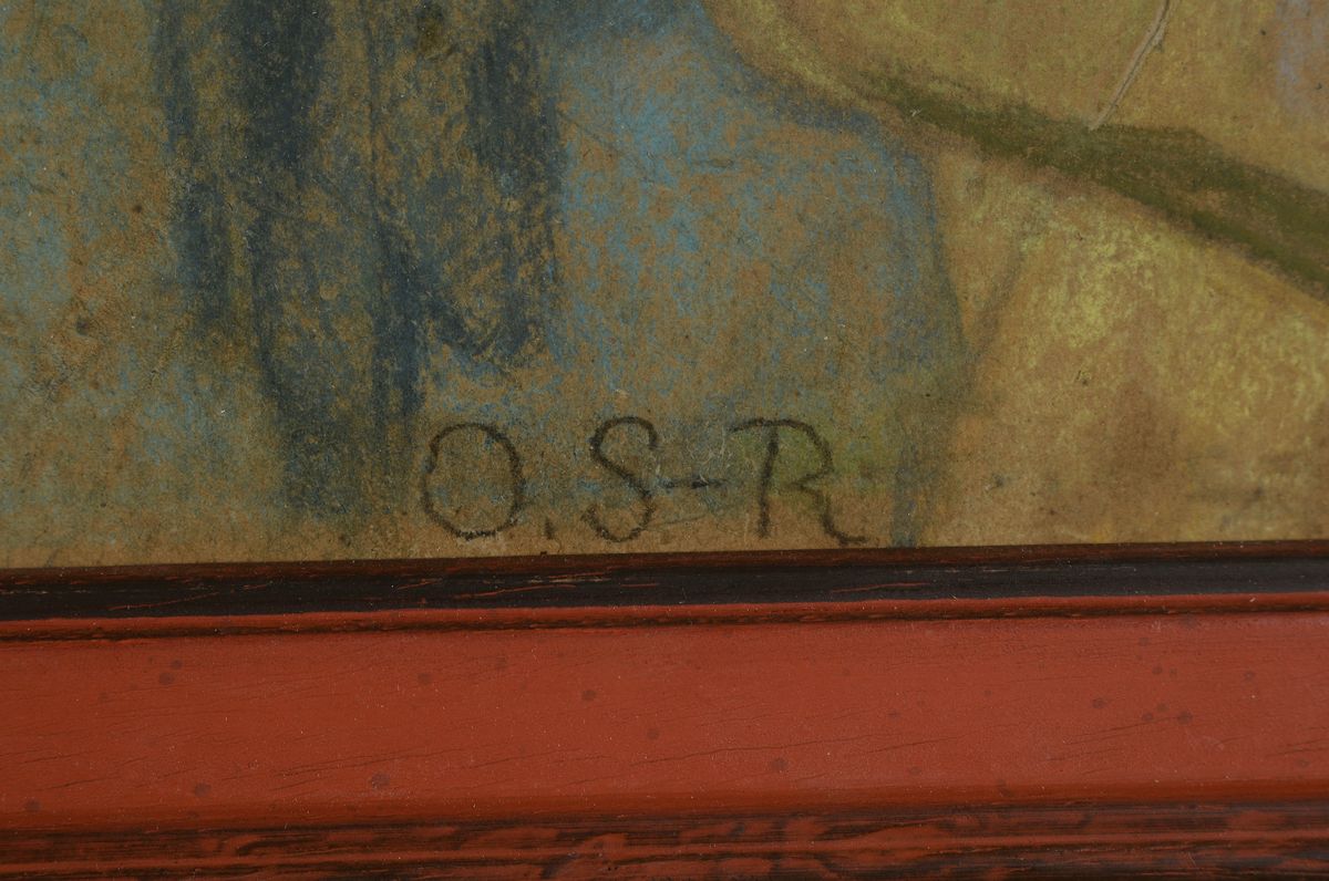 Detail a: Otto Sohn-Rethel, 1877 Düsseldorf-1949 Anacapri, Studium in Düsseldorf, Worpswede, Paris und Rom, hier: Porträt eines Jungen mit Peitsche, Pastell ...