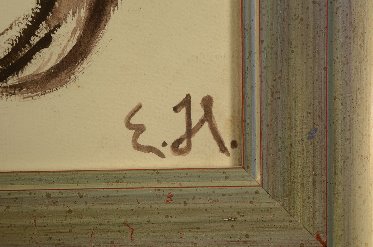 Detail a: Emanuel Hegenbarth, 1868 Böhmisch-Kamnitz-1923Dresden, Studium an der Akademie München bei Heinrich von Zügel, heiratete 1902 dessen Tochter und ...