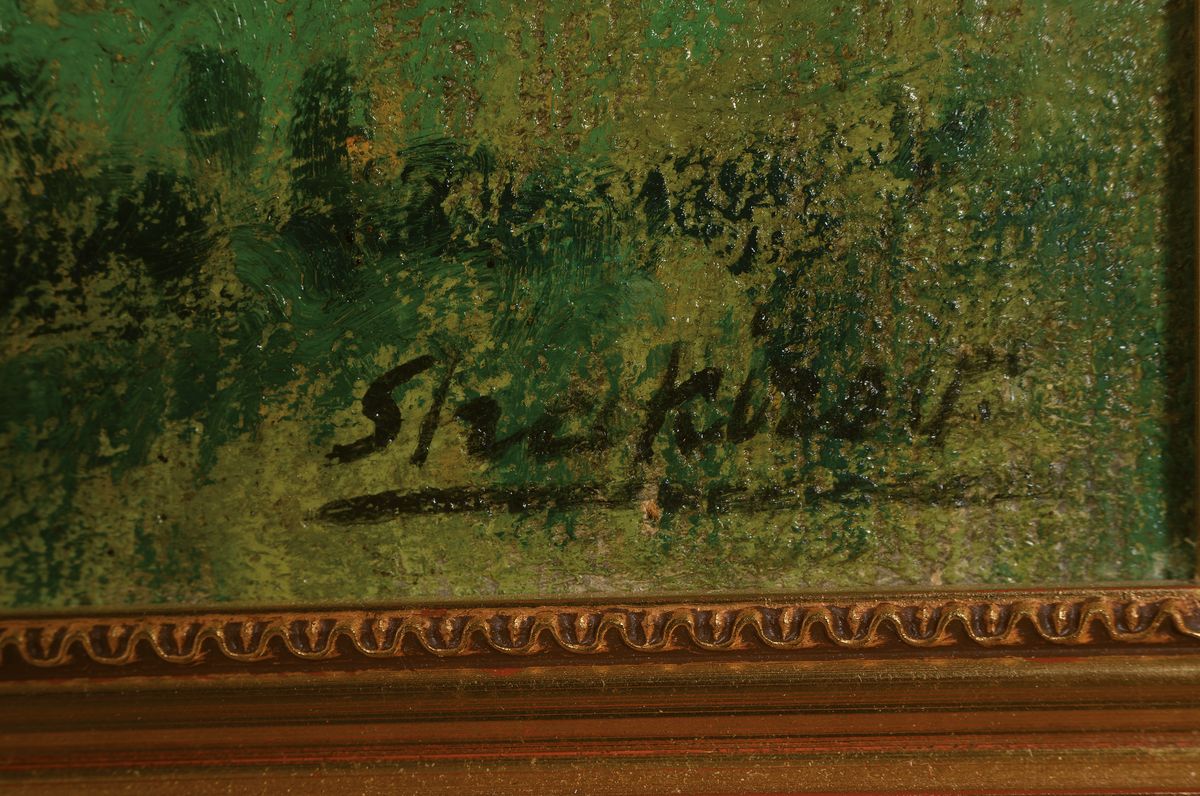 Detail a: Sebestyén Shakirov, 1893 Kazan-1966 Nagybánya, rumänisch-ungarischer Maler und Grafiker, studierte an der Akademie Nagybánya, hier: zwei Frauen ...