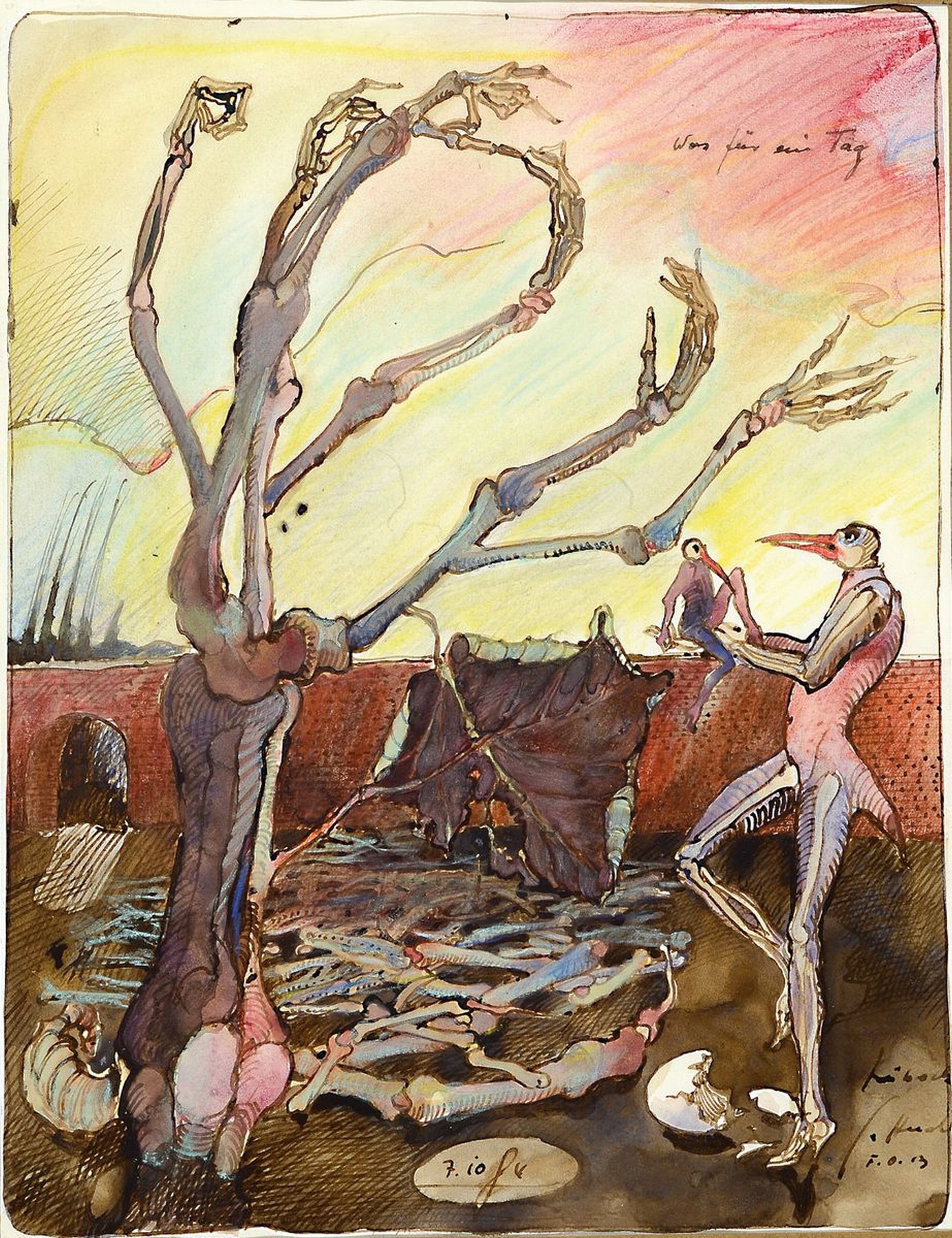 Gizela Hudler, geb. 1934, Was für ein Tag, Aquarell auf Papier, signiert, betitelt, bez.: Lübeck, ca. 30x23cm,