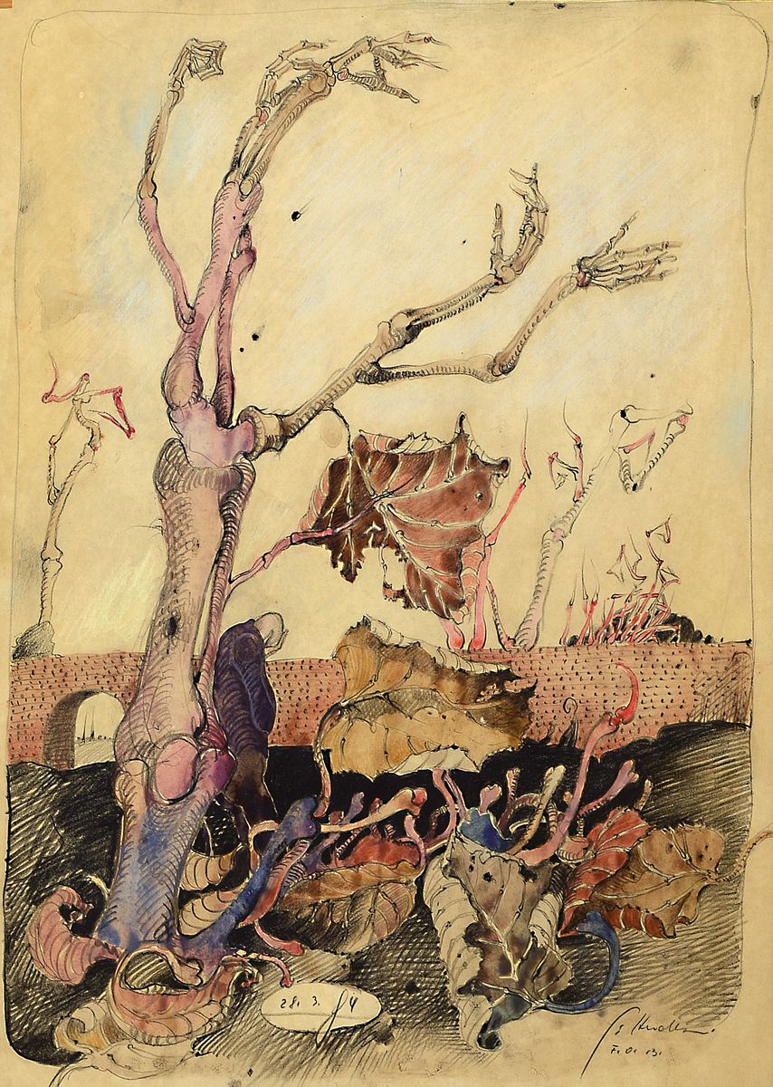 Gizela Hudler, geb. 1934, Aquarell über Bleistift auf Papier, signiert, dat. 13, ca. 38x26cm, u.Gl., R.