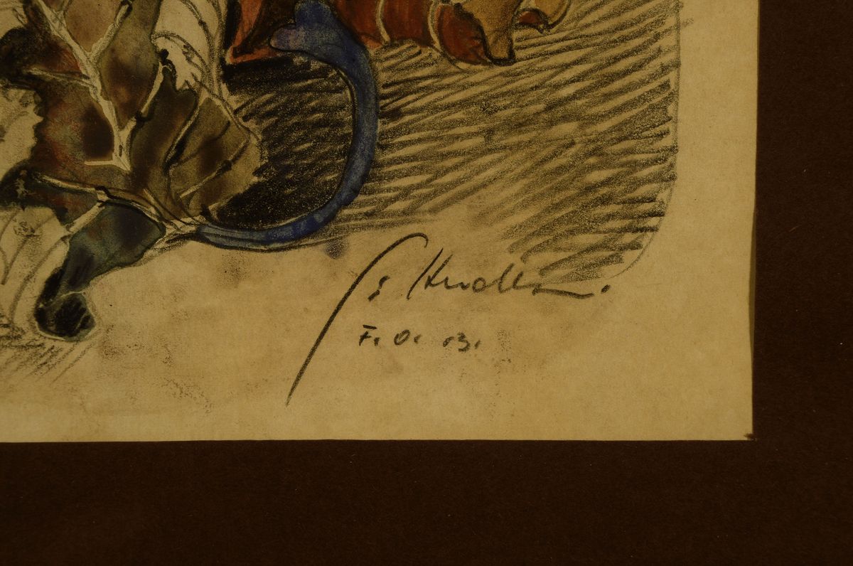 Detail c: Gizela Hudler, geb. 1934, Aquarell über Bleistift auf Papier, signiert, dat. 13, ca. 38x26cm, u.Gl., R.