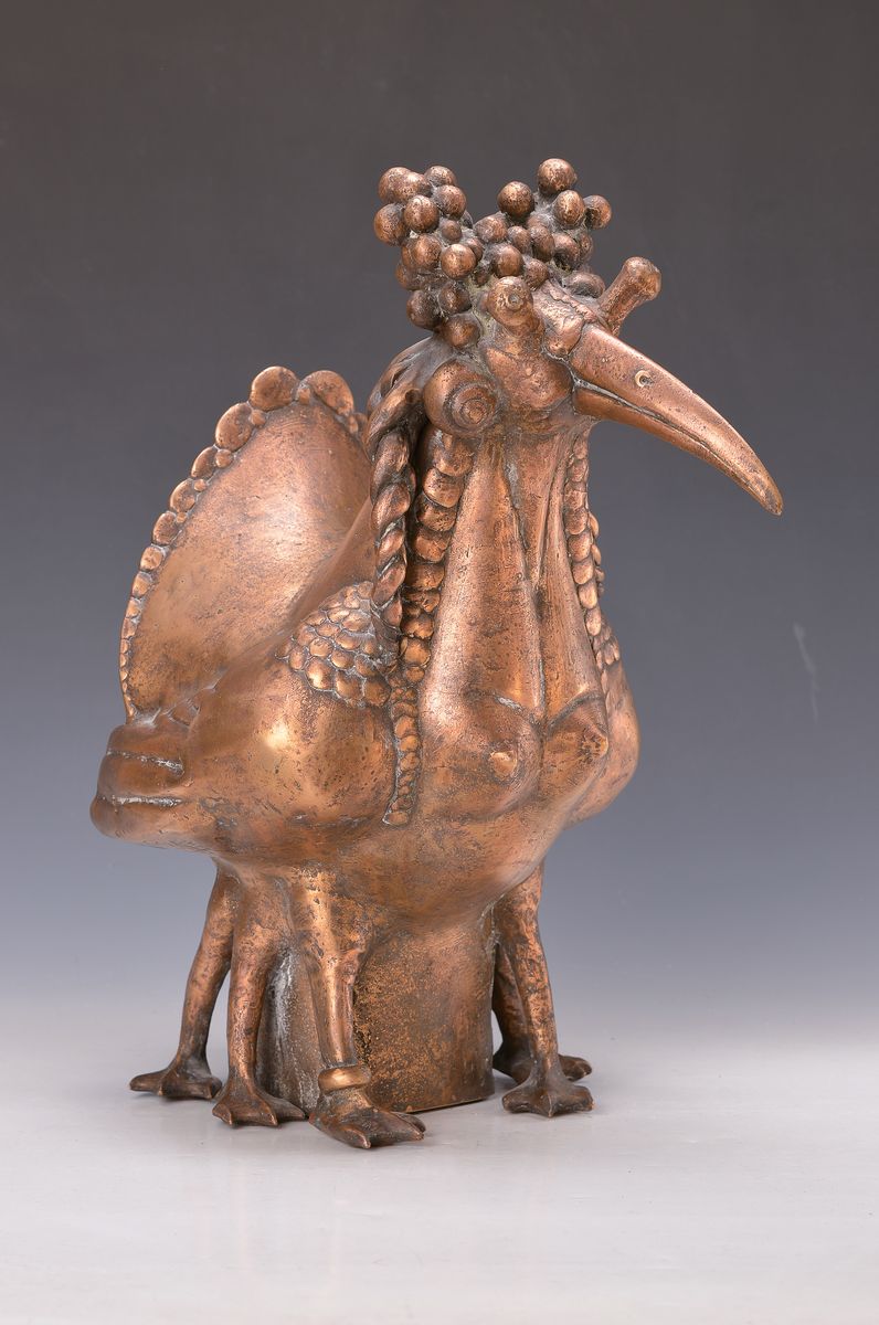 Detail k: Gernot Rumpf, geb. 1941 Kaiserslautern, große Traubentritsche, Bronzeskulptur, 3/25, signiert und dat. AD 2003 ca. 44 x 38 x 26 cm, ca. 12.7 kg, ...