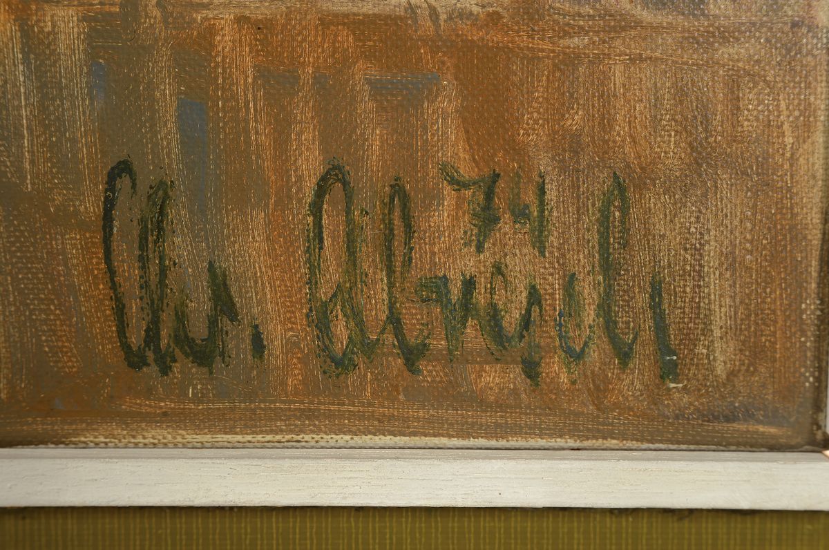 Detail a: Christel Abresch, 1931 Sulzbach - 2011 Neustadt, Blumenstillleben, Öl/Lwd, signiert, dat. 74, 55 x 65 cm, Rahmen: 58 x 67 cm
