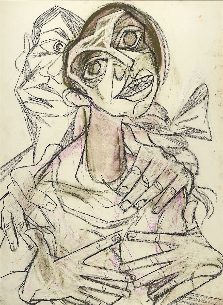 Franziskus Dellgruen, 1901 - 1984, Meisterschüler von Robert Sterl und Max Slevogt, hier, Tempera/Leinwand, signiert, 84 x 70 cm, rückseitig ...