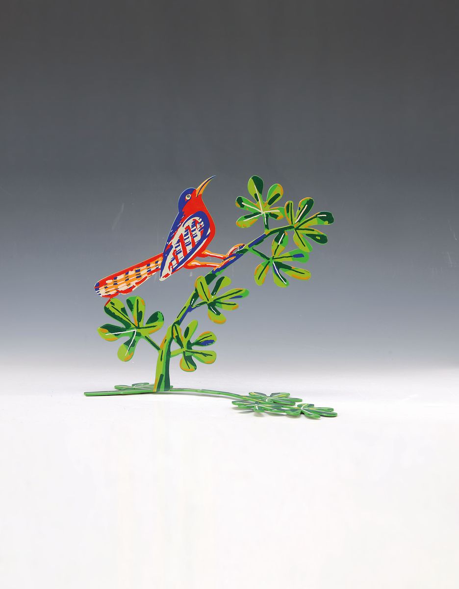 David Gerstein, geb. 1944 Jerusalem, Studium u.a. Israel, Frankreich, England und USA, Hier: "Song Bird", frei stehendes metallobjekt, ...
