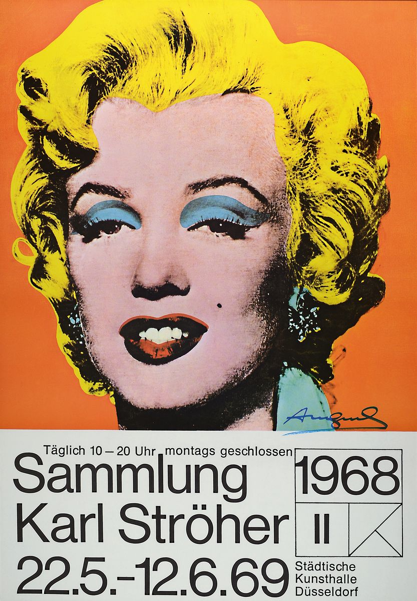 Andy Warhol, 1928-1987, "Marilyn Monroe", Offset-Lithografie, handsign ., Städt. Kunsthalle Düsseldorf 1969, zwischen doppeltemPlexiglas ...