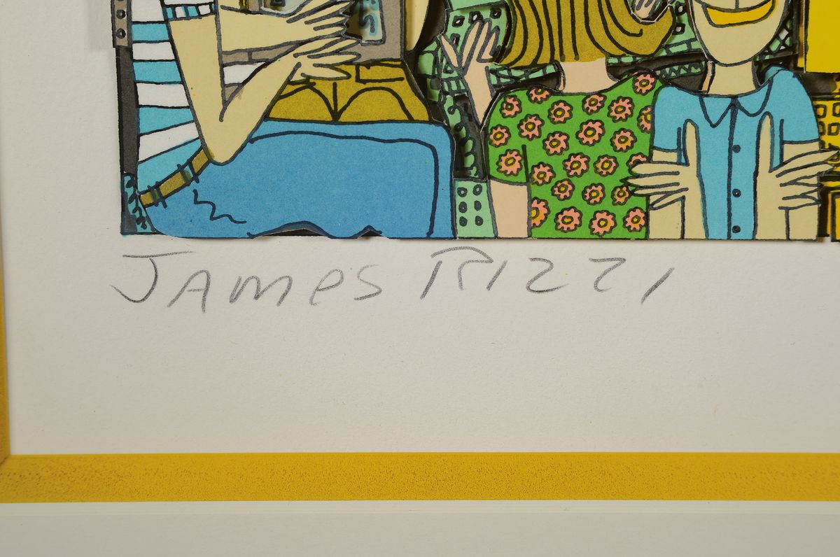 Detail a: James Rizzi, 1950 - 2011, 3-D Konstruktion, "Touch Someone With Your Thoughts, With Your Heart, With your Eyes, With Your Fingers, And With E ...