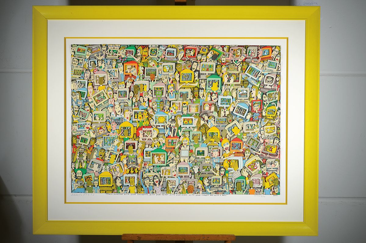 Detail k: James Rizzi, 1950 - 2011, 3-D Konstruktion, "Touch Someone With Your Thoughts, With Your Heart, With your Eyes, With Your Fingers, And With E ...