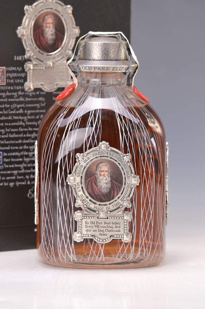 1 Flasche Grand Old Parr Elizabethan Fine & Rare Scotch Whisky, limited Edition 7, num. 241/252, 43% vol, 760 ml, Hand Craftet, orig. versiegelt, ...