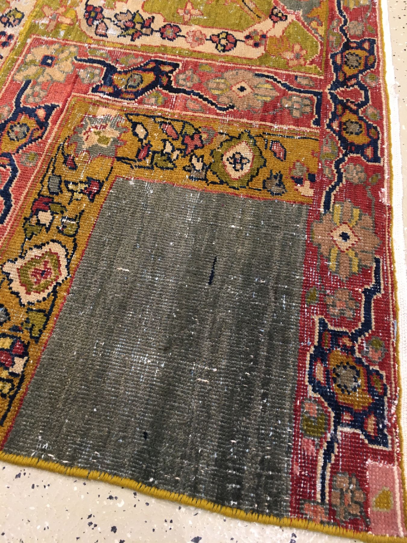 Detail f: Ziegler Mahal "Wagireh" antik, Westpersien, 19.Jhd., Wolle geknüpft auf Baumwolle. Seltene Mustervorlage aus den legendären Werkstätten ...