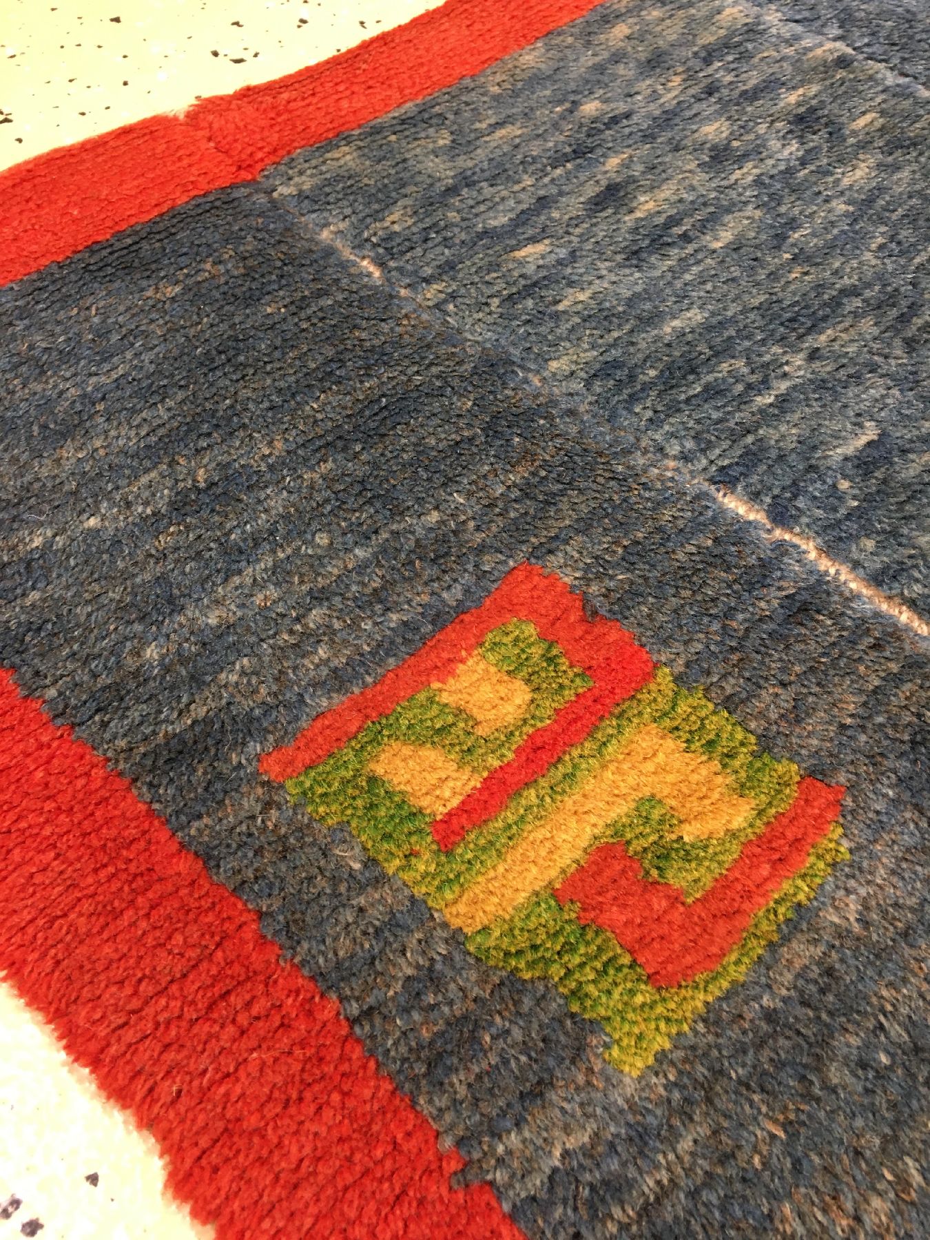 Detail f: Seltener feiner Tsukdruk "Meditationsteppich" antik, Südtibet, um 1900/1910, Wolle in drei Bahnen geknüpft auf Wolle. Himmelblauer ...
