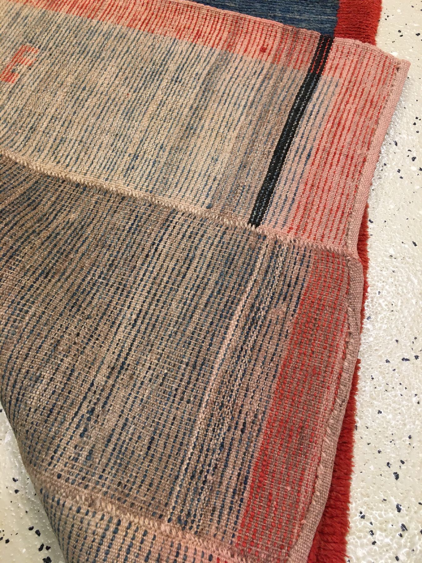 Detail h: Seltener feiner Tsukdruk "Meditationsteppich" antik, Südtibet, um 1900/1910, Wolle in drei Bahnen geknüpft auf Wolle. Himmelblauer ...