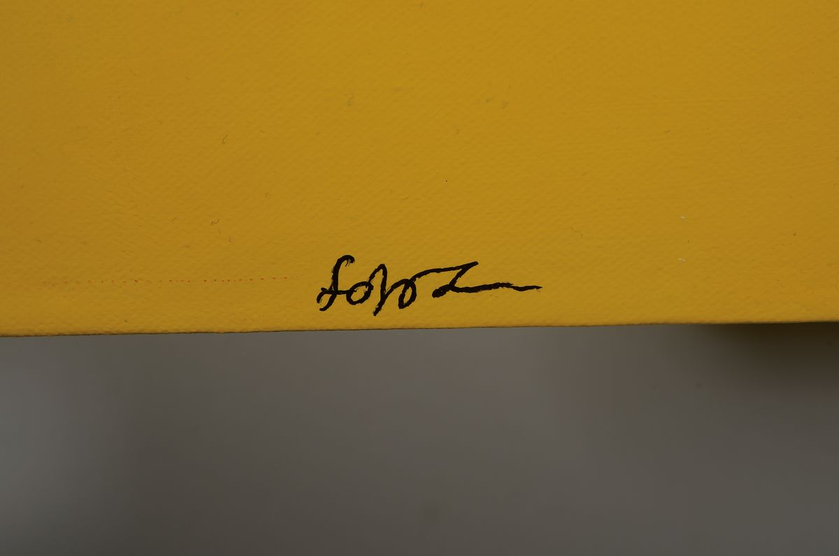 Detail e: Abbaszadeh Forouzan, geb. 1978, Studium für Kunst/Grafik in Iran, lebt seit 2016 in Hamburg, Hier: Öl/Lwd, links unten sign., ca. 80x100 cm