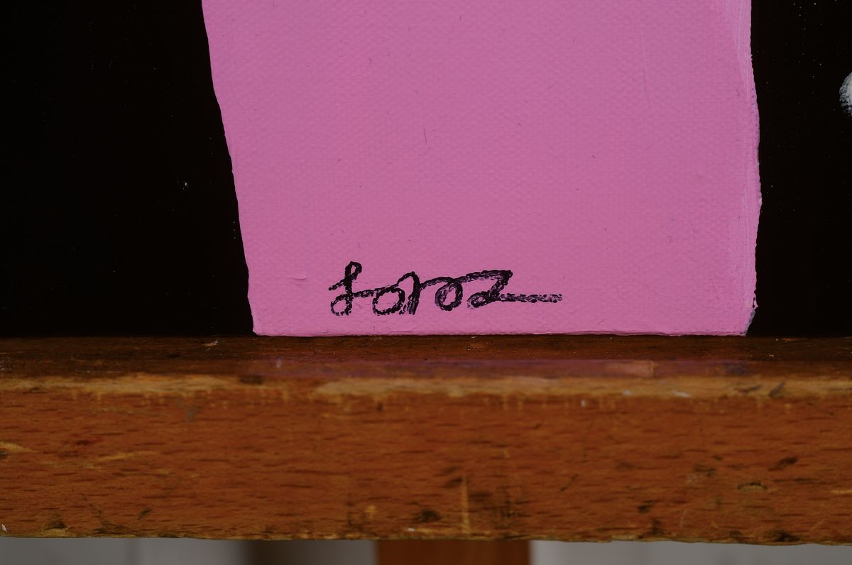 Detail c: Abbaszadeh Forouzan, geb. 1978, Studium für Kunst/Grafik in Iran, lebt seit 2016 in Hamburg, Hier: Öl/Lwd, in der Mitte sign., ca. 80x100 cm
