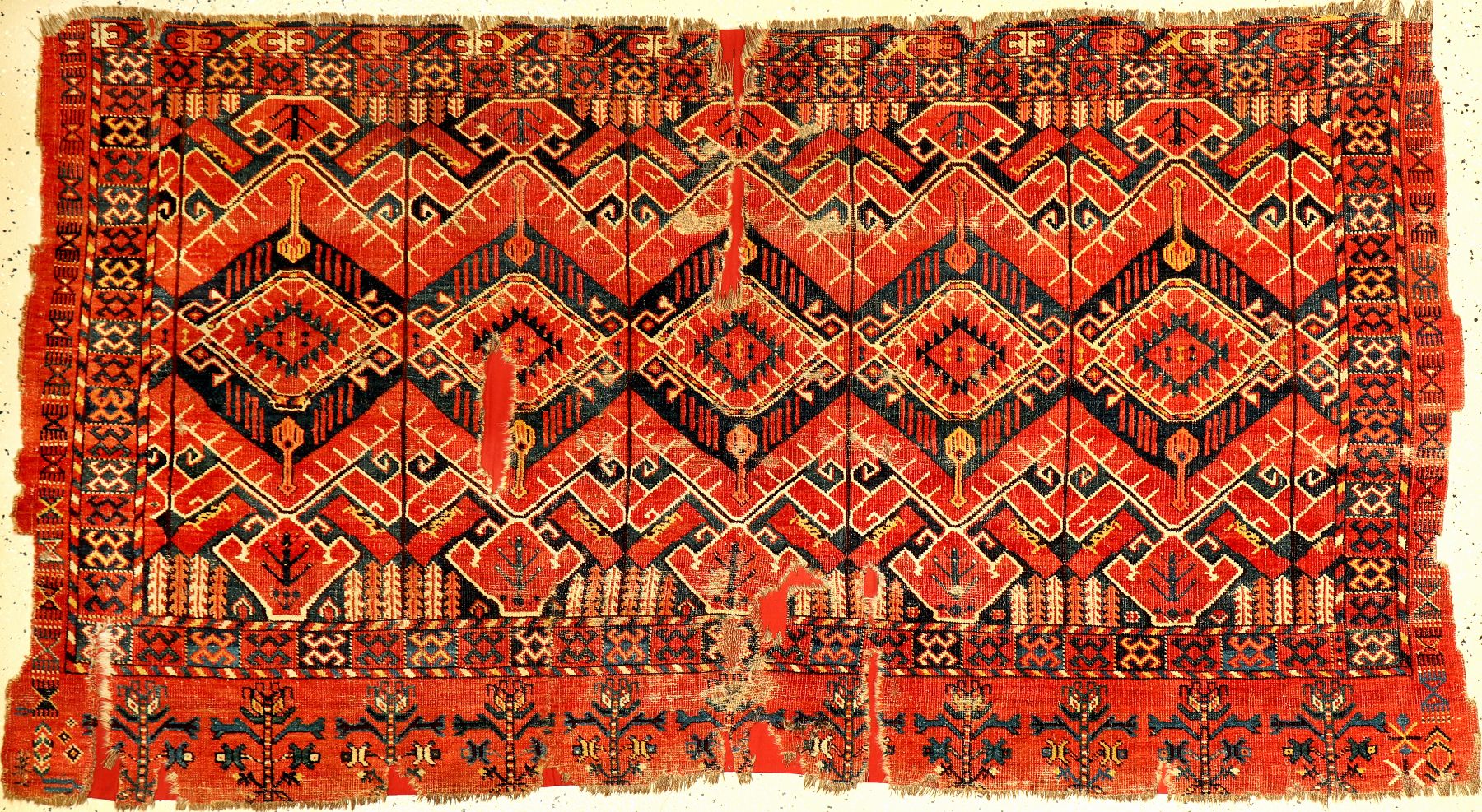 Früher Ersari "Tschowal" antik, Turkmenistan Amu-Darja, Frühes 19.Jhd., Wolle geknüpft auf Wolle. Farbige Tschowal der Ersaren mit ...