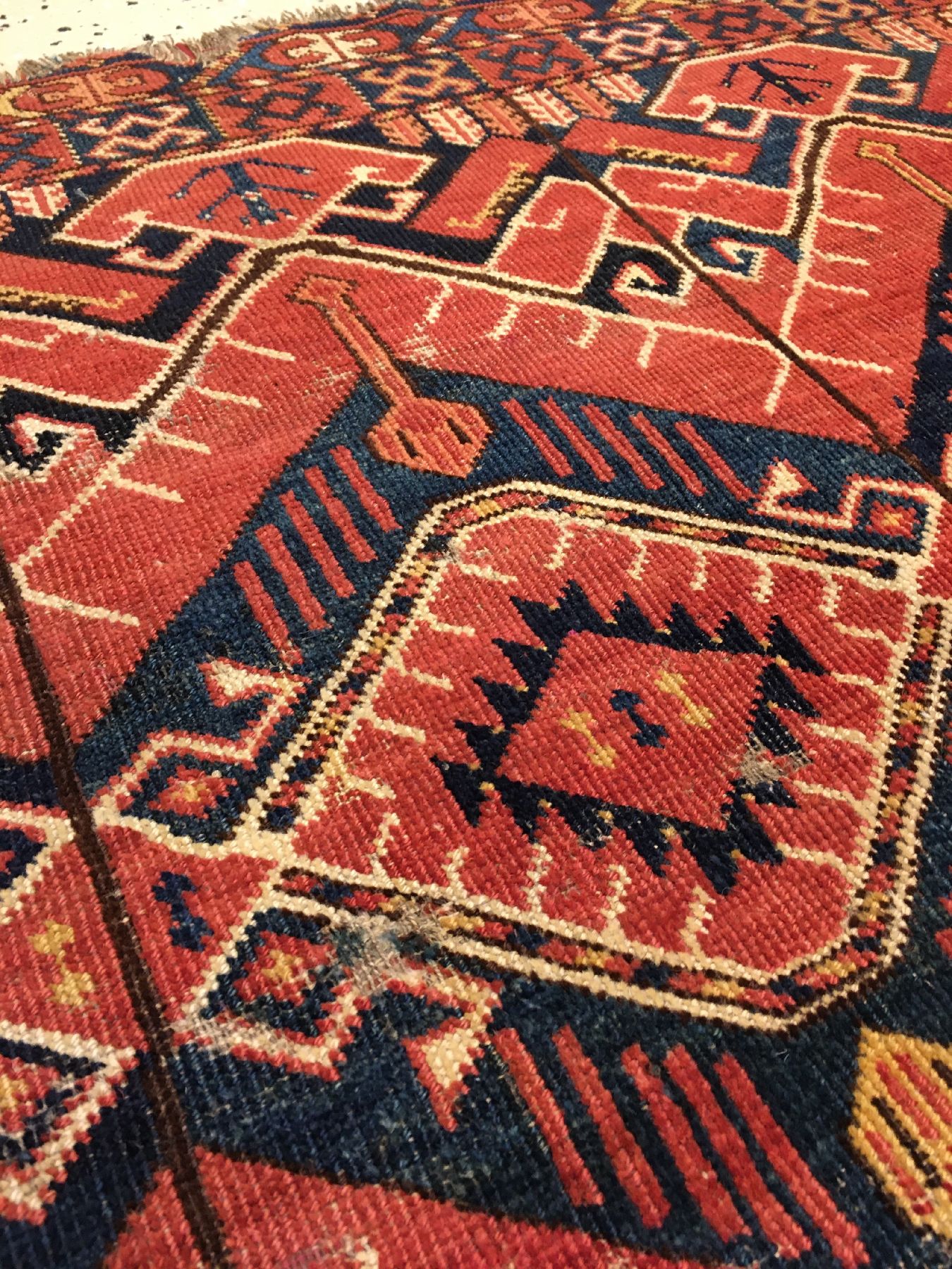 Detail f: Früher Ersari "Tschowal" antik, Turkmenistan Amu-Darja, Frühes 19.Jhd., Wolle geknüpft auf Wolle. Farbige Tschowal der Ersaren mit ...