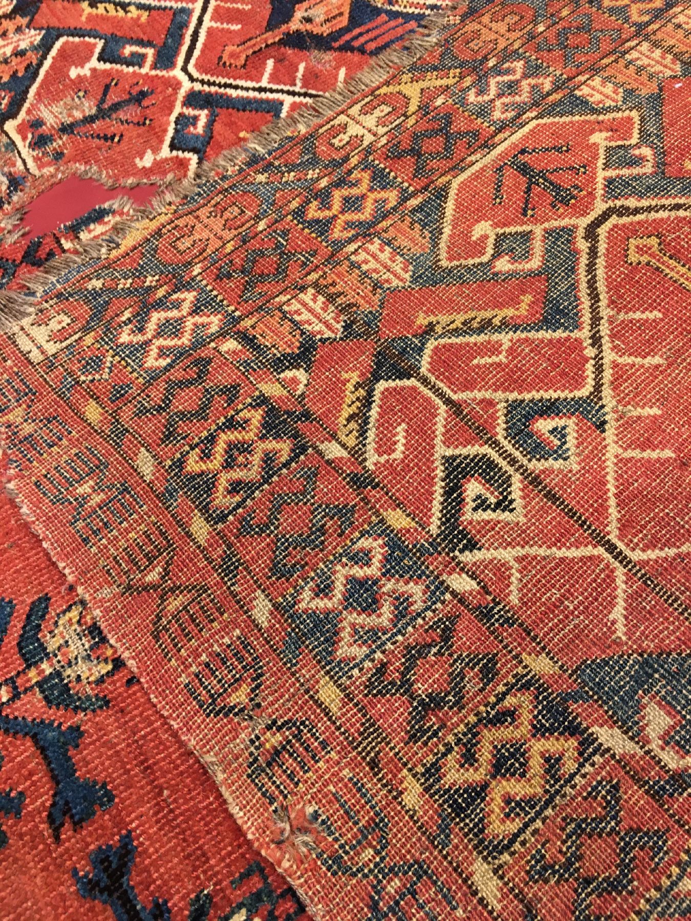 Detail h: Früher Ersari "Tschowal" antik, Turkmenistan Amu-Darja, Frühes 19.Jhd., Wolle geknüpft auf Wolle. Farbige Tschowal der Ersaren mit ...