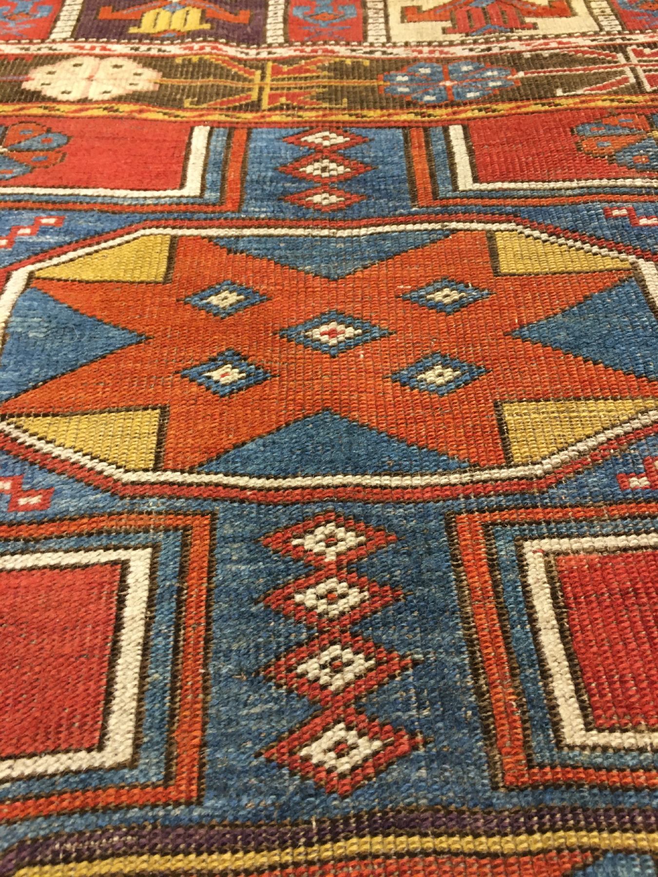Detail f: Früher Stern-Ladik antik, Zentralanatolien, frühes 19.Jhd., Wolle geknüpft auf Wolle. Seltener Ladik im Sternen-Typus mit hervorragenden ...