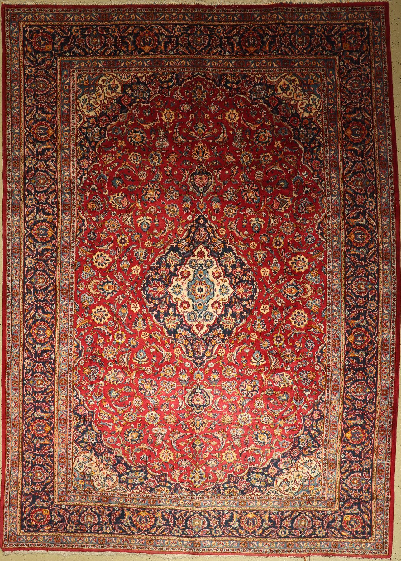 Keschan alt, Persien, ca. 40 Jahre, Wolle auf Baumwolle, ca. 405 x 292 cm, EHZ: 2-3