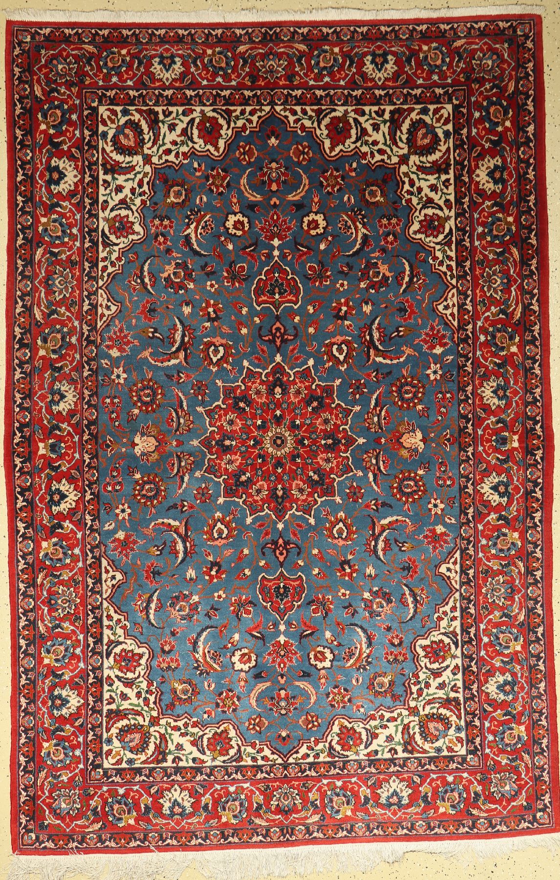 Esfahan alt, Persien, ca. 50 Jahre, Wolle auf Baumwolle, ca. 242 x 156 cm, EHZ: 2