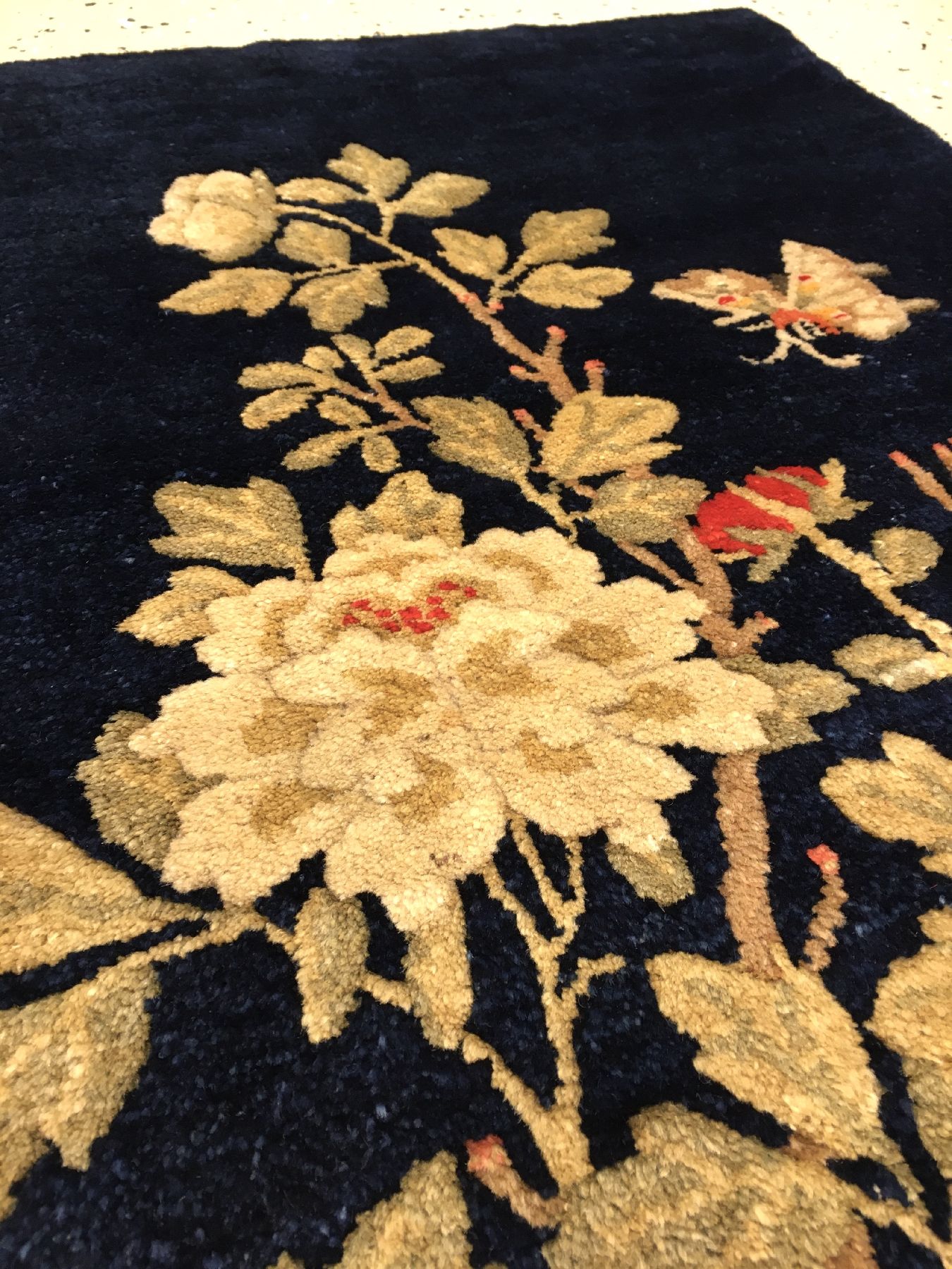 Detail f: Pao Tao antik (Neujahr Teppich zum Jahr der Ratte), Nordostchina, um 1900, Wolle geknüpft auf Baumwolle. Rarer Jubiläumsteppich gemacht zum Jahr ...