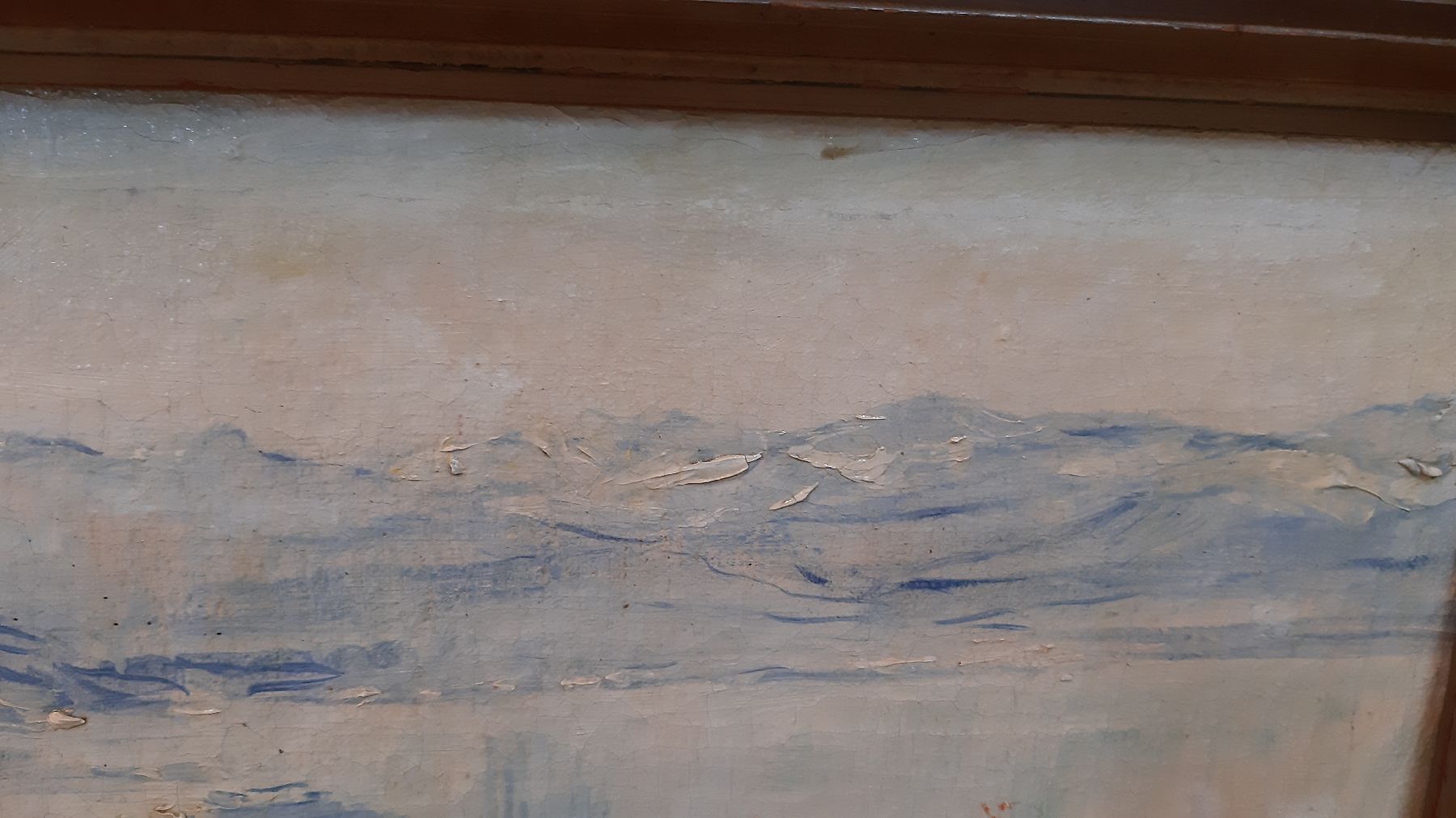 Detail d: Otto Pippel, 1878 Lodz - 1960 München, Stresa am Lago Maggiore, sommerliche Ansicht auf den See, frühes Werk des Künstlers mit lockerem und ...
