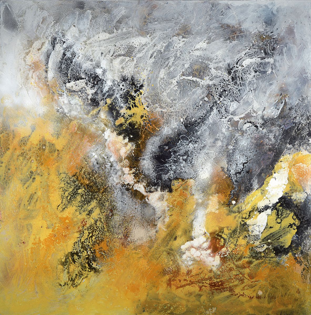Marion Schmidt, geb. 1963 Eschwege, Nature, Acryl/Lwd, rechts unten signiert, ca. 100x100cm