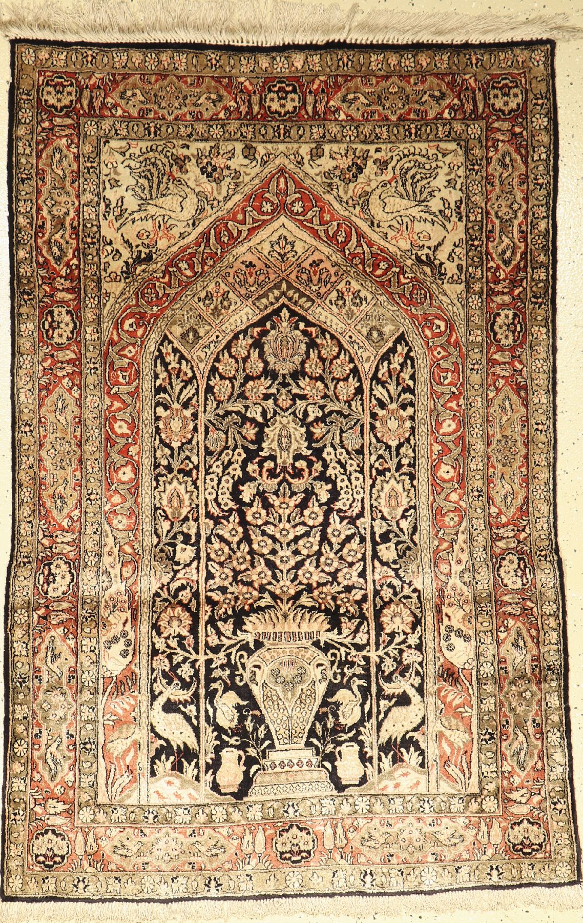 Ghom Seide, Persien, ca. 60 Jahre, reine Naturseide, ca. 157 x 106 cm, EHZ: 2