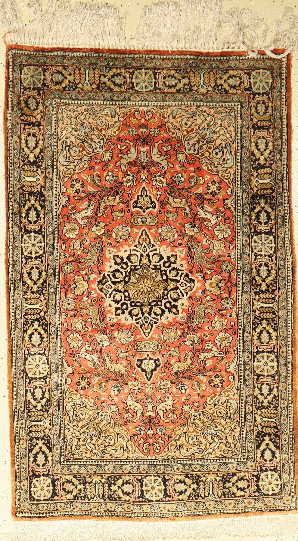 Ghom Seide, Persien, ca. 50 Jahre, reine Naturseide, ca. 133 x 81 cm, EHZ: 2