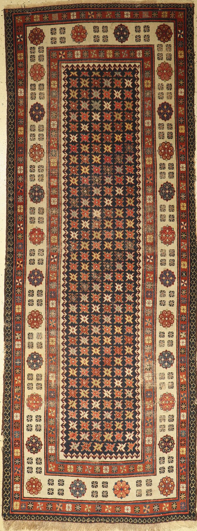 Talish antik, Kaukasus, um 1900, Wolle auf Wolle, ca. 288 x 108 cm, EHZ: 4-5