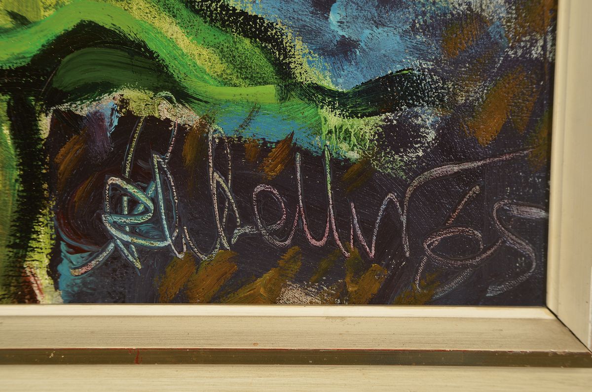 Detail a: Klaus Heinrich Keller, geb. 1938 Godramstein, Stillleben mit Sonnenblumen, Öl/Lwd, sign. und dat. 65, ca. 75x55cm, R. ca. 90x70cm