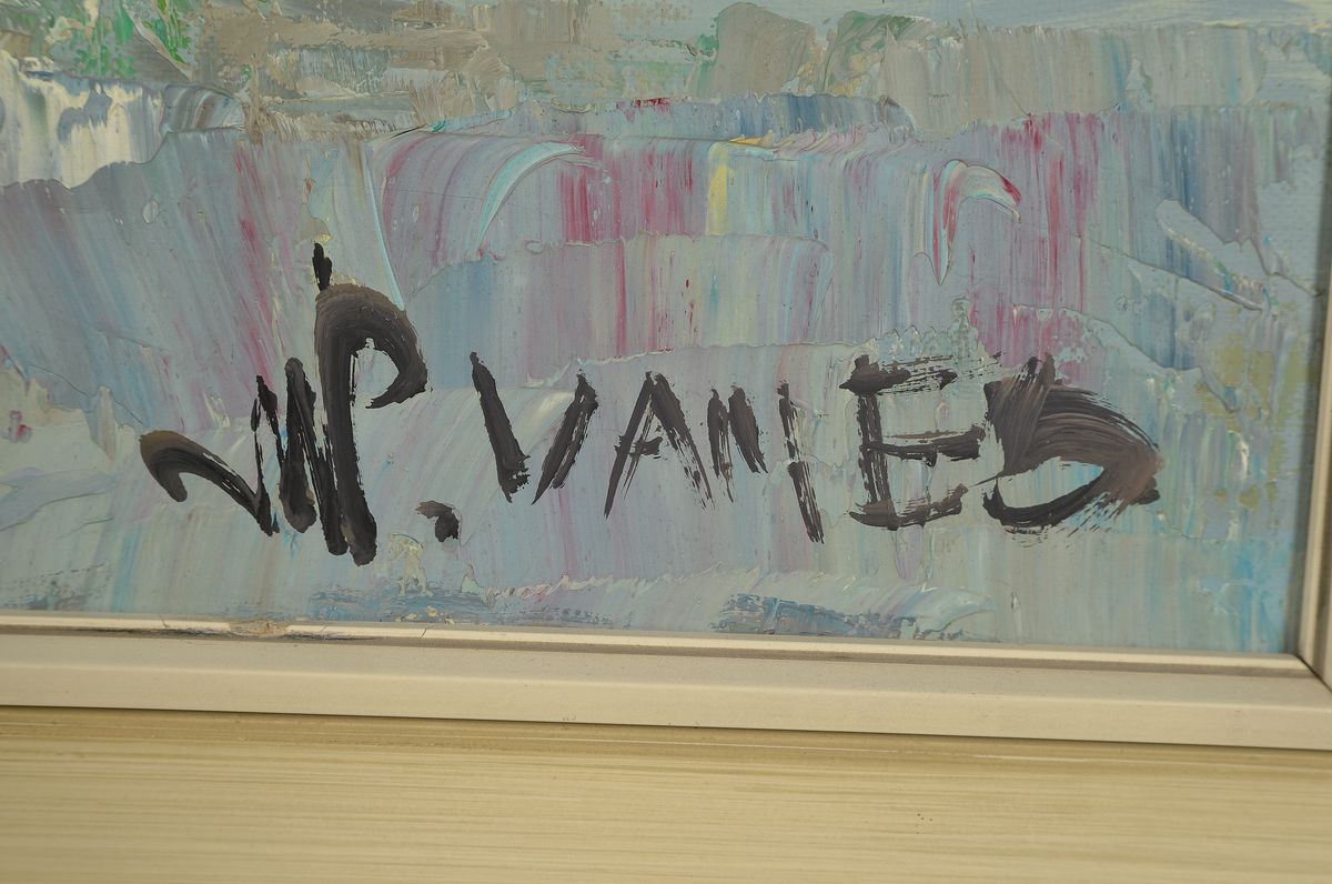 Detail a: Prof. Walter Prescher van Ed, 1916 Dresden-1988 Wiesbaden, Concarneau, rückseitig so betitelt, Öl/Lwd, rechts unten signiert, ca. 50x80cm, R. ca. ...