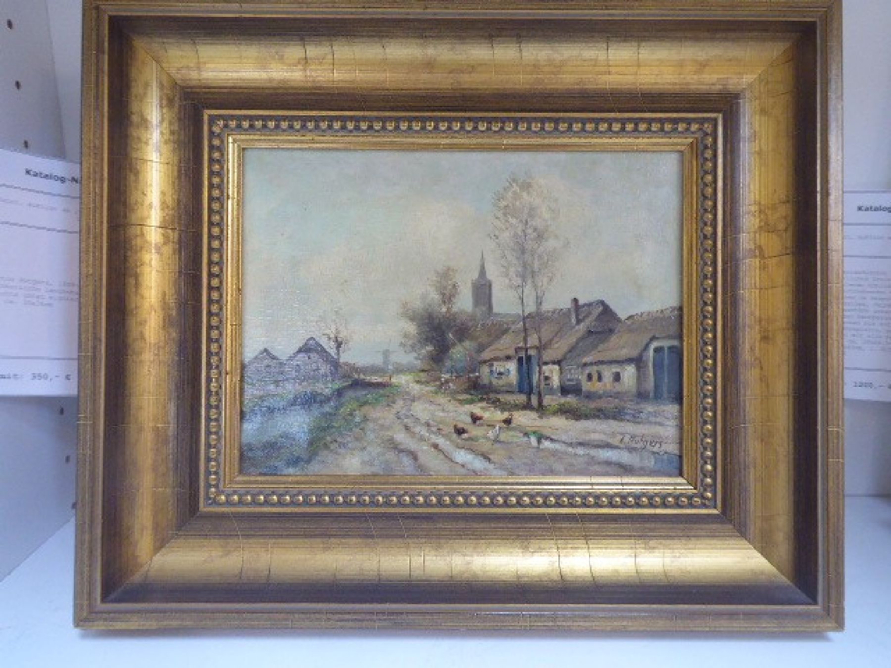 Detail a: Anton Rutgers, 1880-1949, zwei Pendants: Herbstliche Landschaften, Öl/Lwd, beide rechts unten signiert, je ca. 18x24cm, R. ca. 30x36cm
