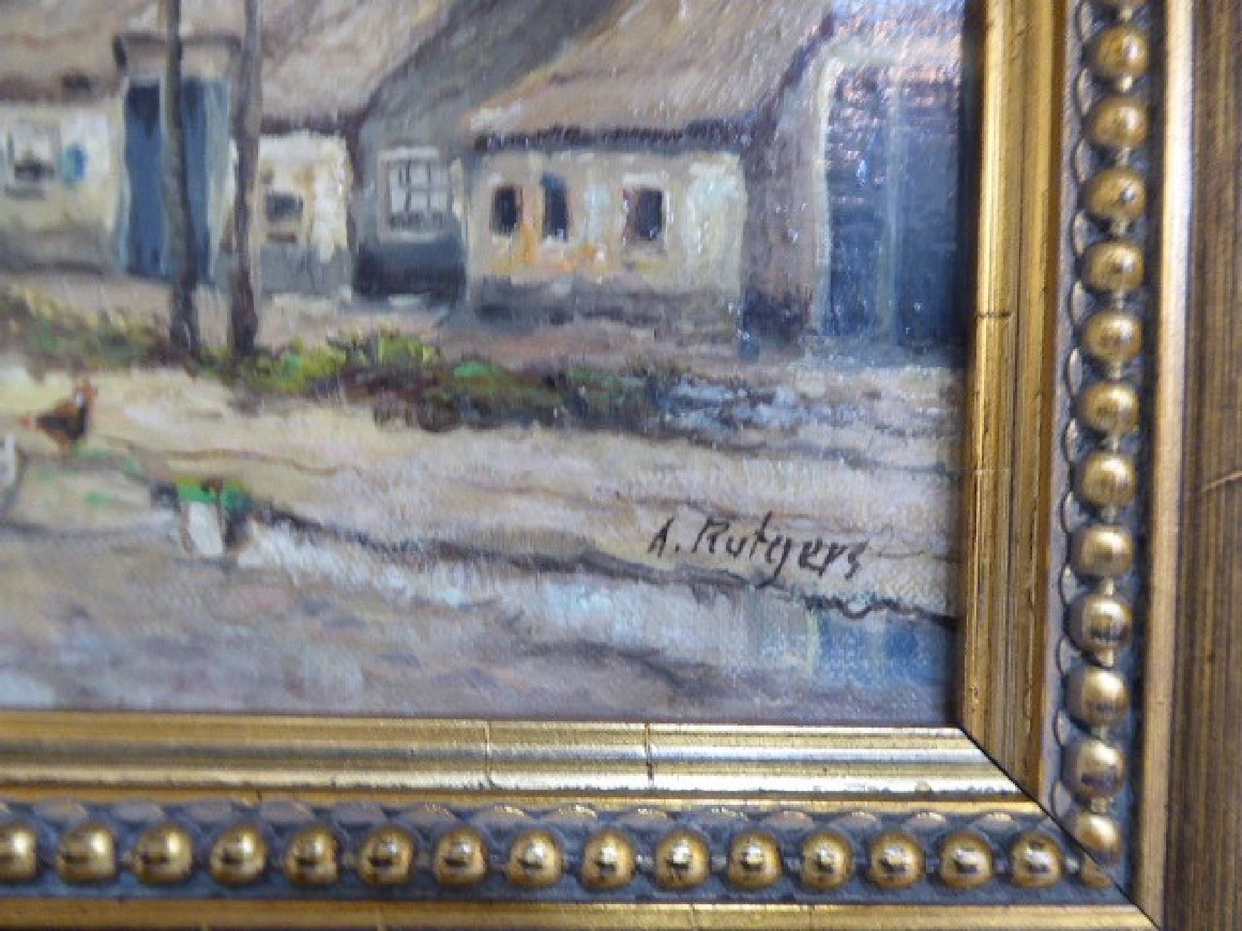Detail c: Anton Rutgers, 1880-1949, zwei Pendants: Herbstliche Landschaften, Öl/Lwd, beide rechts unten signiert, je ca. 18x24cm, R. ca. 30x36cm