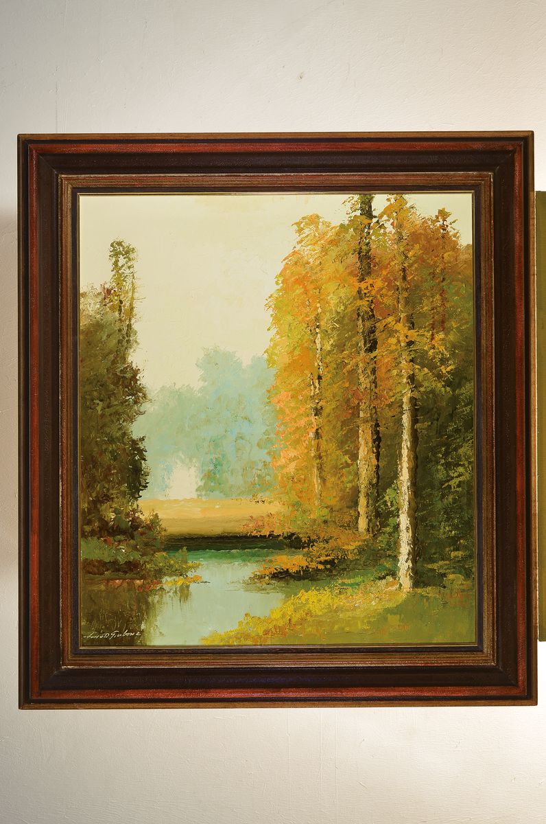 Detail k: Prof. Arnold-Graboné, 1896 Gerabronn - 1981 Buchhof bei Starnberg, Parklandschaft, "Herbst am Buchhof", Öl/Lwd., li. unten signiert, ca. ...