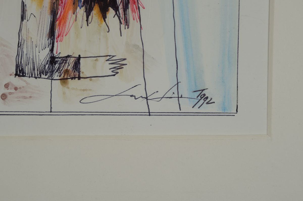 Detail a: Gerd Ditz, 1941-2004 Landau/Pfalz, Studium u.a. an der Freien Akademie Mannheim bei Prof. Berger-Bergner, zahlreiche Ausst., hier: drei kleine ...
