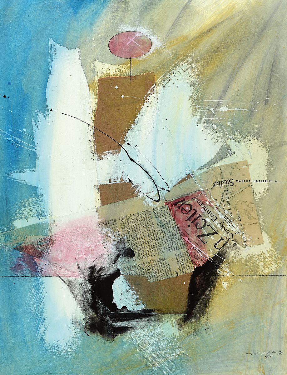 Detail a: Gerd Ditz, 1941-2004 Landau/Pfalz, Studium u.a. an der Freien Akademie Mannheim bei Prof. Berger-Bergner, zahlreiche Ausst., hier: Triptychon-drei ...