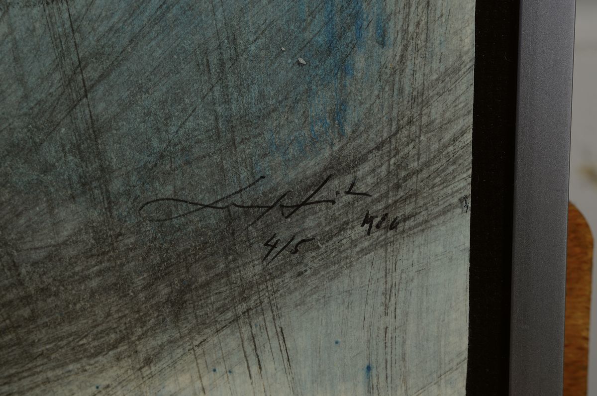 Detail d: Gerd Ditz, 1941-2004 Landau/Pfalz, Studium u.a. an der Freien Akademie Mannheim bei Prof. Berger-Bergner, zahlreiche Ausst., hier: Triptychon-drei ...