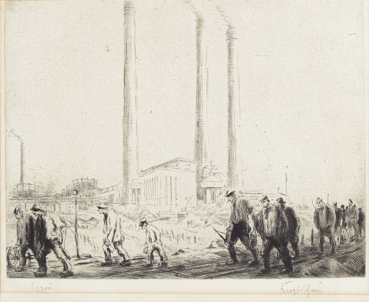 Hermann Kupferschmid, 1885 Waldshut-1975 Achern, Studium an der Akademie Karlsruhe bei Schurth, Conz und Ritter, bekannt als Industriemaler, vielfach ...