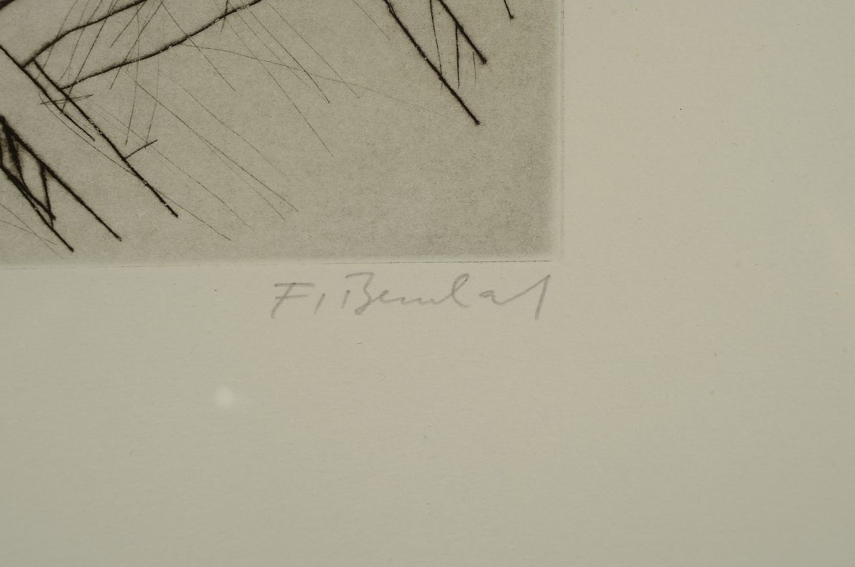Detail e: Franz Bernhard, 1934 Neuhäuser/Tschechien-2013 Jockgrim, Studium an der Akademie Karlsruhe bei Fritz Klemm, zahlreiche Ausst., mehrfach ...