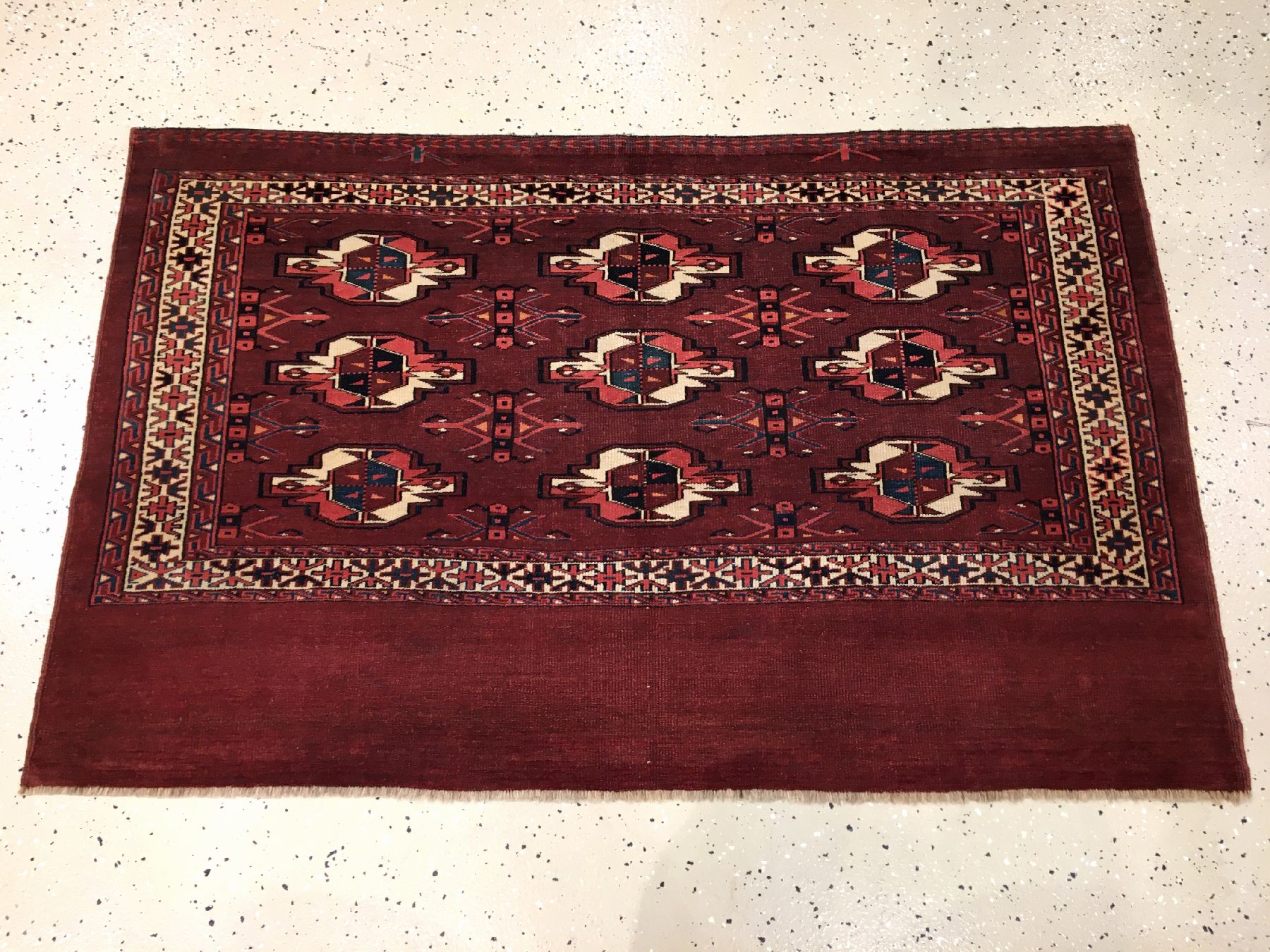 Detail a: Sehr feiner Yomud "Tschowal" antik, Turkmenistan, Mitte 19.Jhd., Wolle geknüpft auf Wolle. Bemerkenswert feine Zelttasche der Yomuden in ...