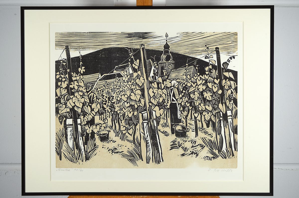 Detail k: Heinz Friedrich, 1924-2018 Schwetzingen, Studium an der Akademie Karlsruhe bei Schnarrenberger und Laible, sowie an der Sommerakademie Salzburg bei ...
